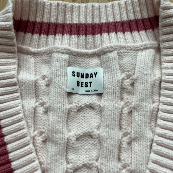 Like Aritzia New Sunday Best Winston Pink Long Sweater Vest - Picture 3 of 4